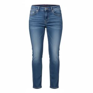 Elle Paris Size 4 Classic Mid-Rise Skinny Women Jeans - Blue
